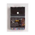 24colors Andstal Multicolor Marker 0.4MM Fine TIP Detail Area Fineliner Multi Color Pen For Students